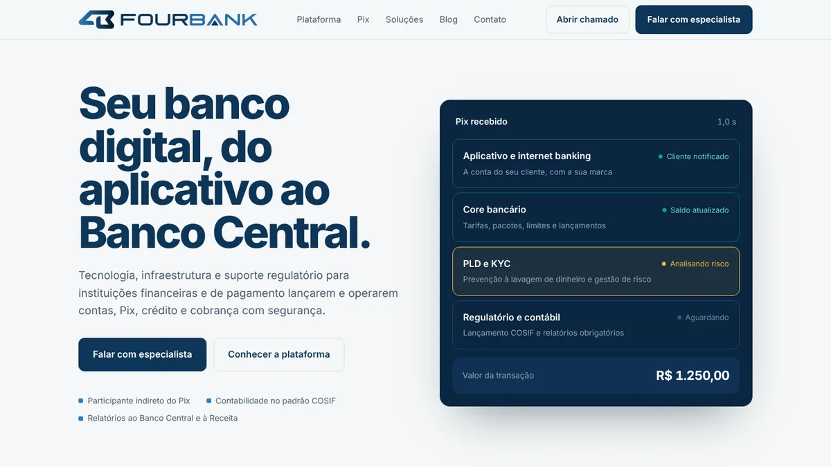 Redesign do site Fourbank