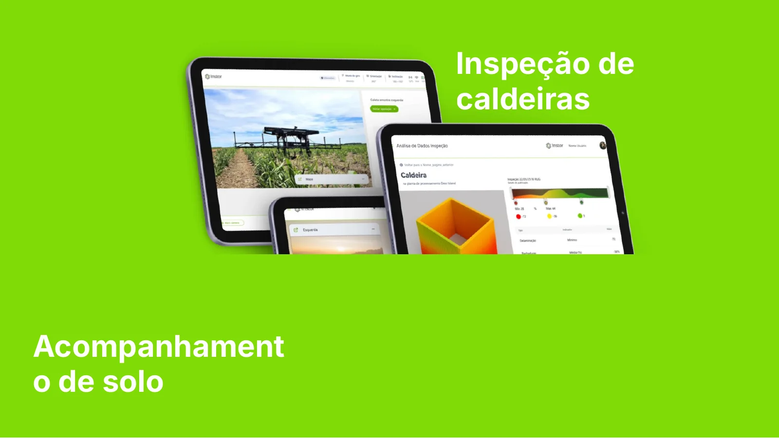 Telas de inspeção de caldeiras e acompanhamento de solo