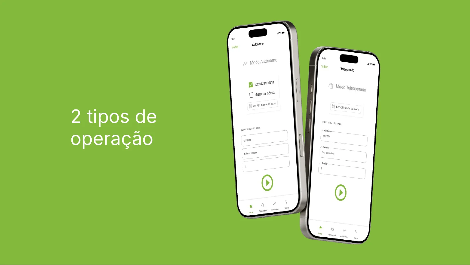 Modos teleoperado e autônomo